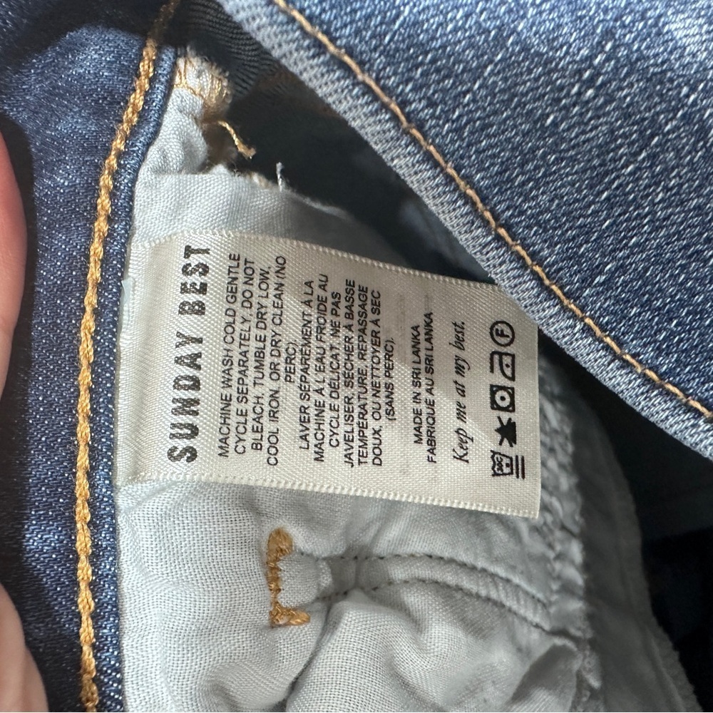Sunday Best High Rise Blue Denim Jeans size 0 - Picture 7 of 8